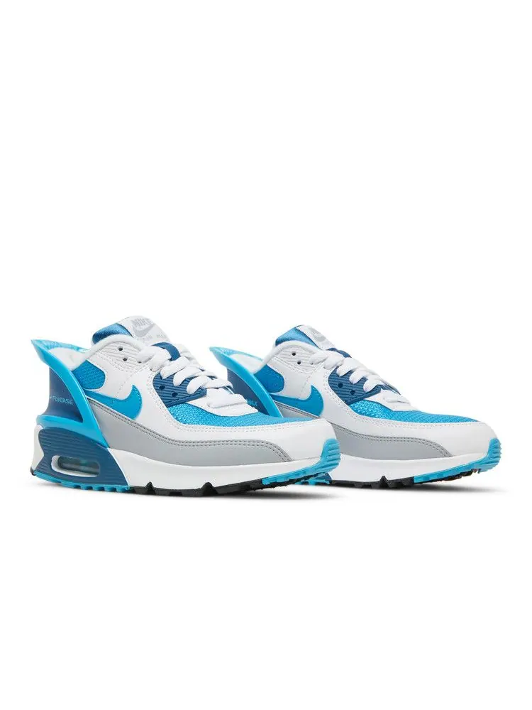 Кроссовки Nike Air Max 90 FlyEase GS 'White Industrial Blue' — изображение 9 из 9, белый/белый/синий/синий
