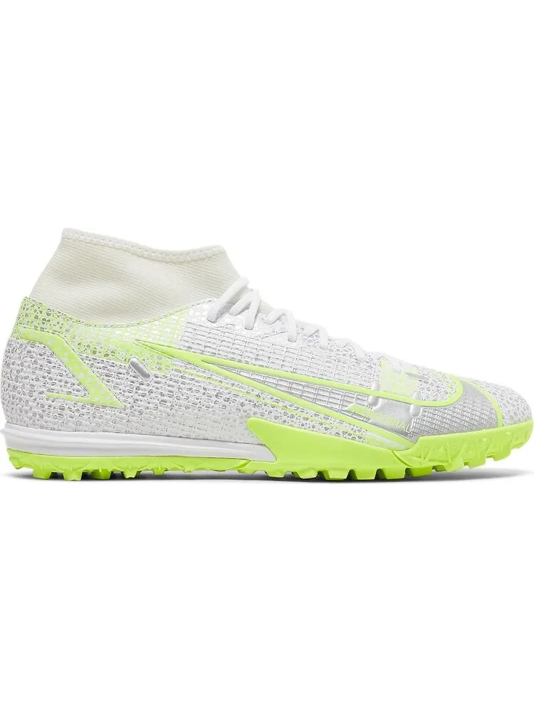 Кроссовки Nike Mercurial Superfly 8 Academy TF 'Metallic Silver Volt' — изображение 1 из 8, белый
