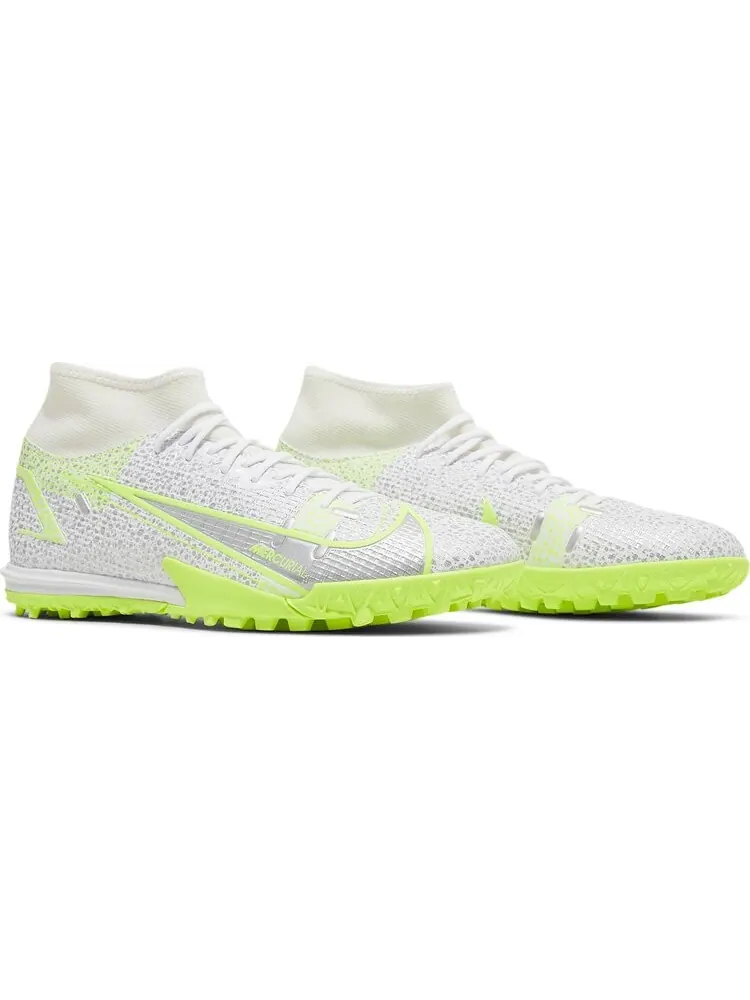 Кроссовки Nike Mercurial Superfly 8 Academy TF 'Metallic Silver Volt' — изображение 8 из 8, белый