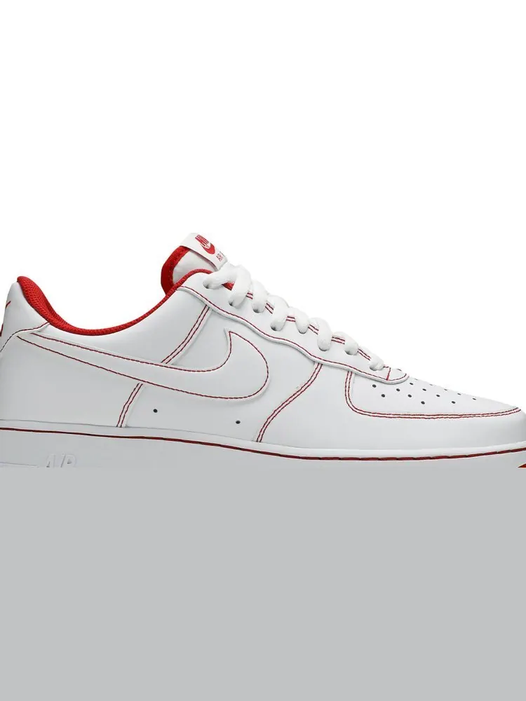 Кроссовки Nike Air Force 1 '07 'Contrast Stitch - White University Red' — изображение 2 из 8, белый