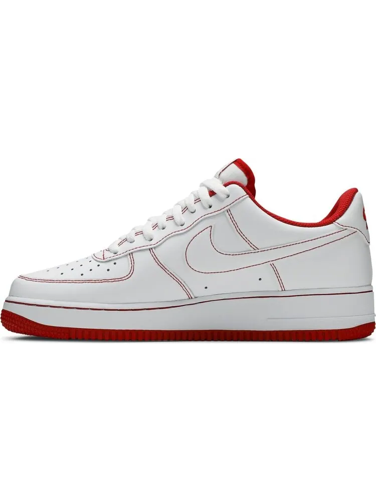 Кроссовки Nike Air Force 1 '07 'Contrast Stitch - White University Red' — изображение 3 из 8, белый