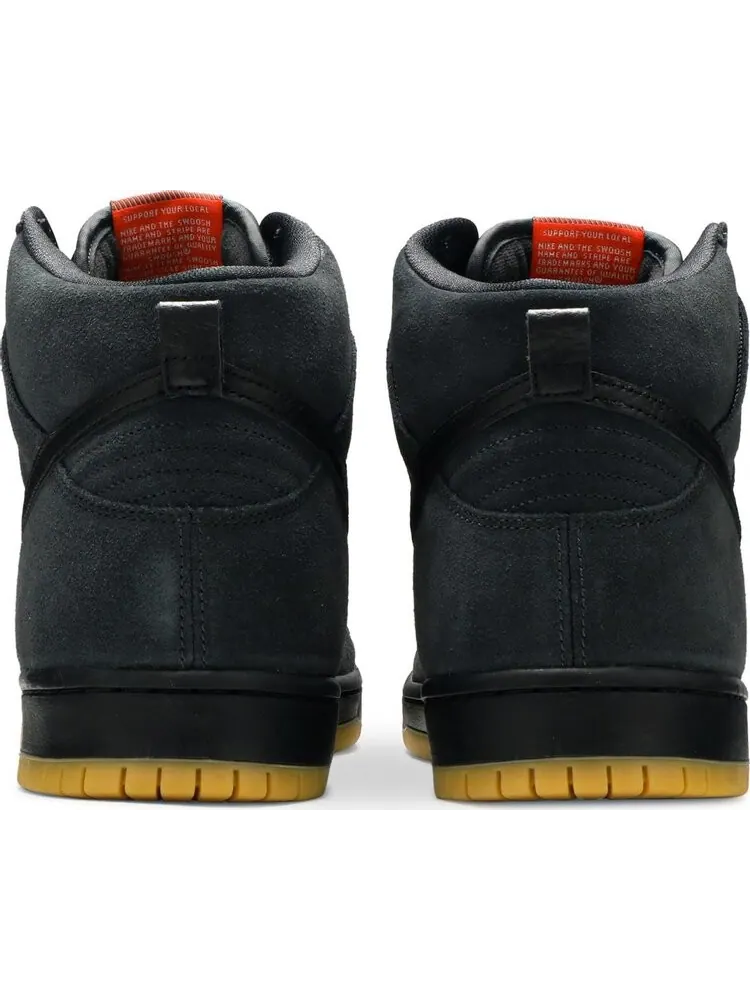 Кроссовки Nike Dunk High Pro ISO SB 'Orange Label - Dark Smoke Grey' — изображение 6 из 8, черный