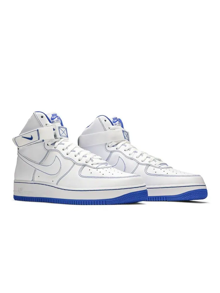 Кроссовки Nike Air Force 1 High 'Royal Blue' — изображение 9 из 9, белый/синий