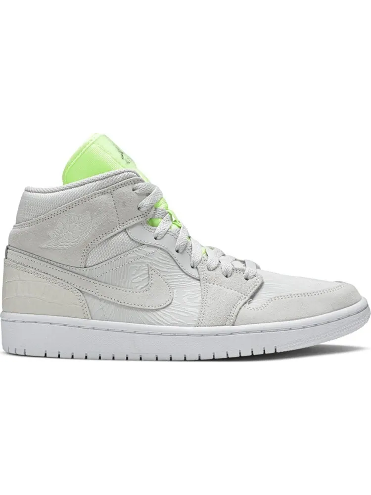Кроссовки Wmns Air Jordan 1 Mid Ghost Green — изображение 1 из 8, серый