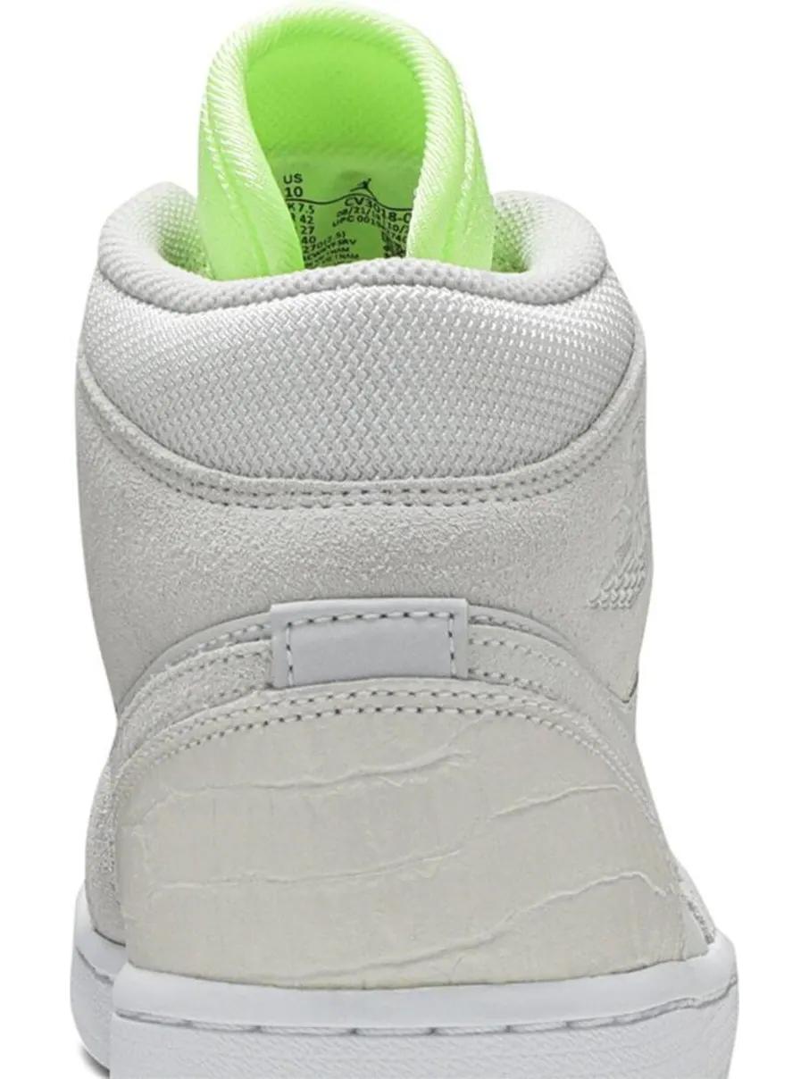 Кроссовки Wmns Air Jordan 1 Mid Ghost Green — изображение 7 из 8, серый