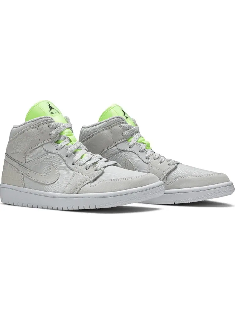 Кроссовки Wmns Air Jordan 1 Mid Ghost Green — изображение 8 из 8, серый