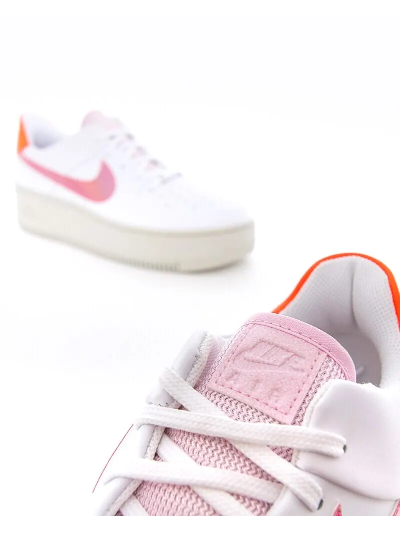 Кроссовки Nike Wmns Air Force 1 Sage Low 'White Pink' — изображение 7 из 9, белый
