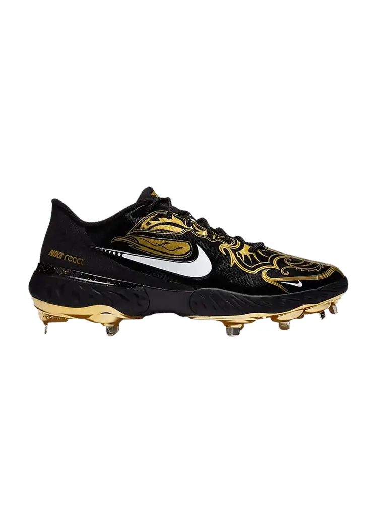 Кроссовки Alpha Huarache Elite 3 Low Premium 'Black Metallic Vivid Gold' — изображение 1 из 1