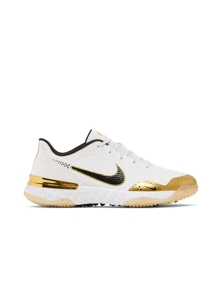 Кроссовки Alpha Huarache Elite 3 Turf 'White Metallic Gold' — изображение 1 из 8