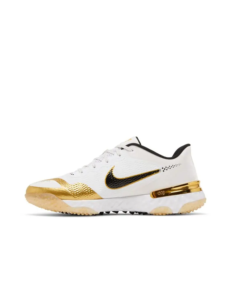 Кроссовки Alpha Huarache Elite 3 Turf 'White Metallic Gold' — изображение 3 из 8