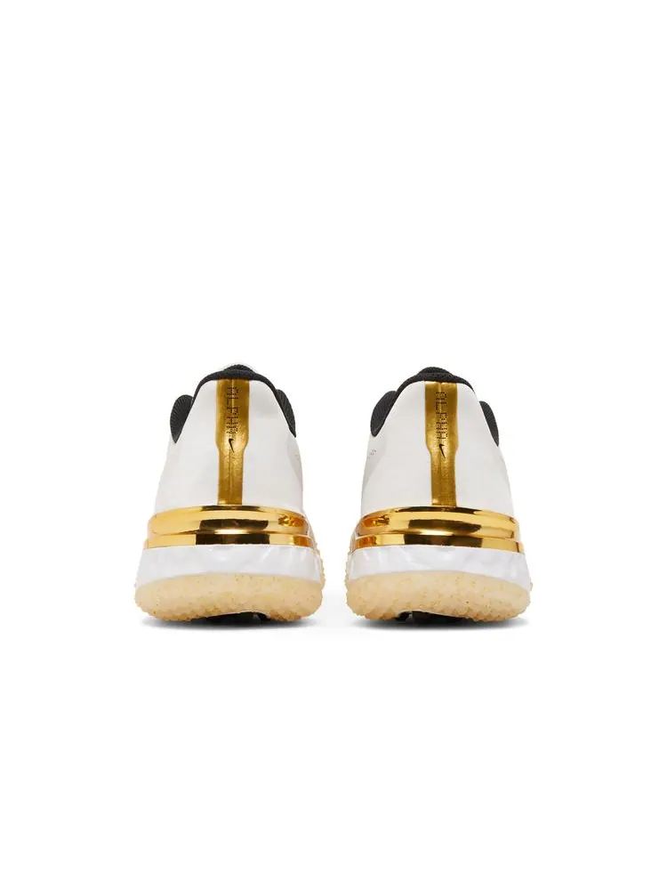 Кроссовки Alpha Huarache Elite 3 Turf 'White Metallic Gold' — изображение 6 из 8