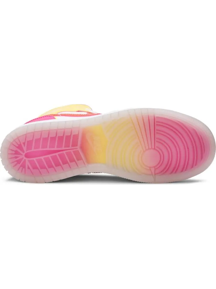 Кроссовки Air Jordan 1 Mid SE GS Edge Glow — изображение 4 из 8, белый