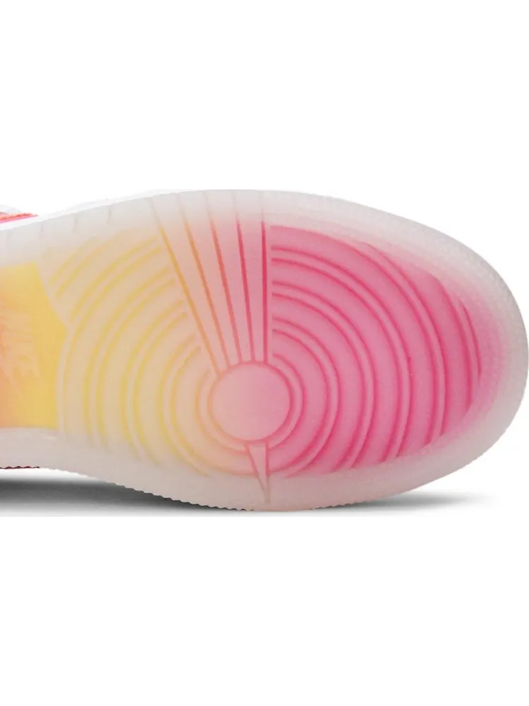 Кроссовки Air Jordan 1 Mid SE GS Edge Glow — изображение 5 из 8, белый