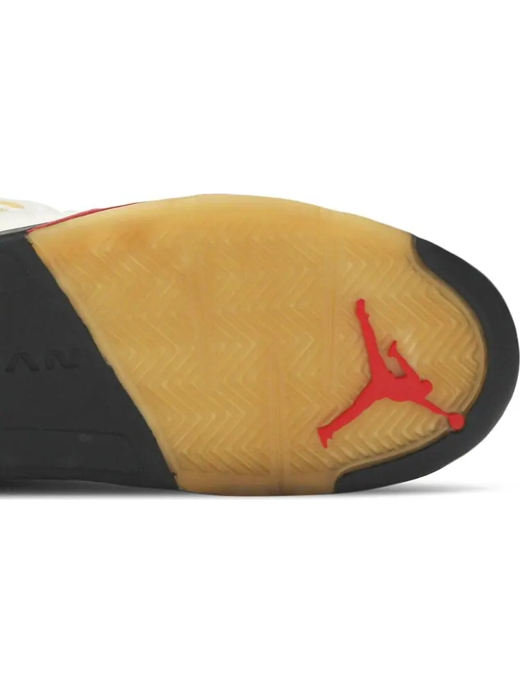 Кроссовки Off-White x Air Jordan 5 Retro SP PS Sail — изображение 5 из 8, бежевый