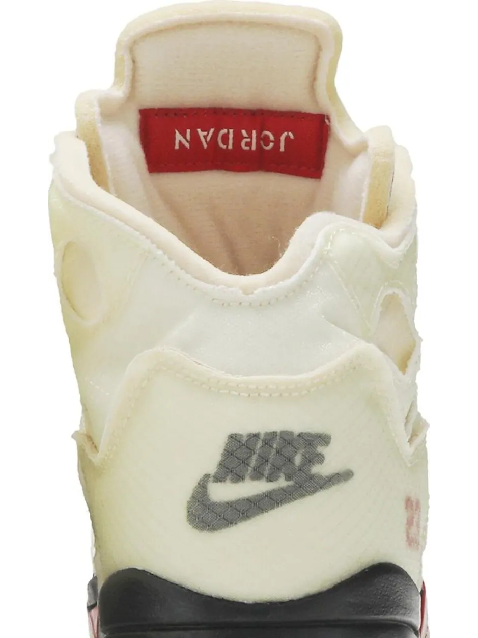 Кроссовки Off-White x Air Jordan 5 Retro SP PS Sail — изображение 7 из 8, бежевый