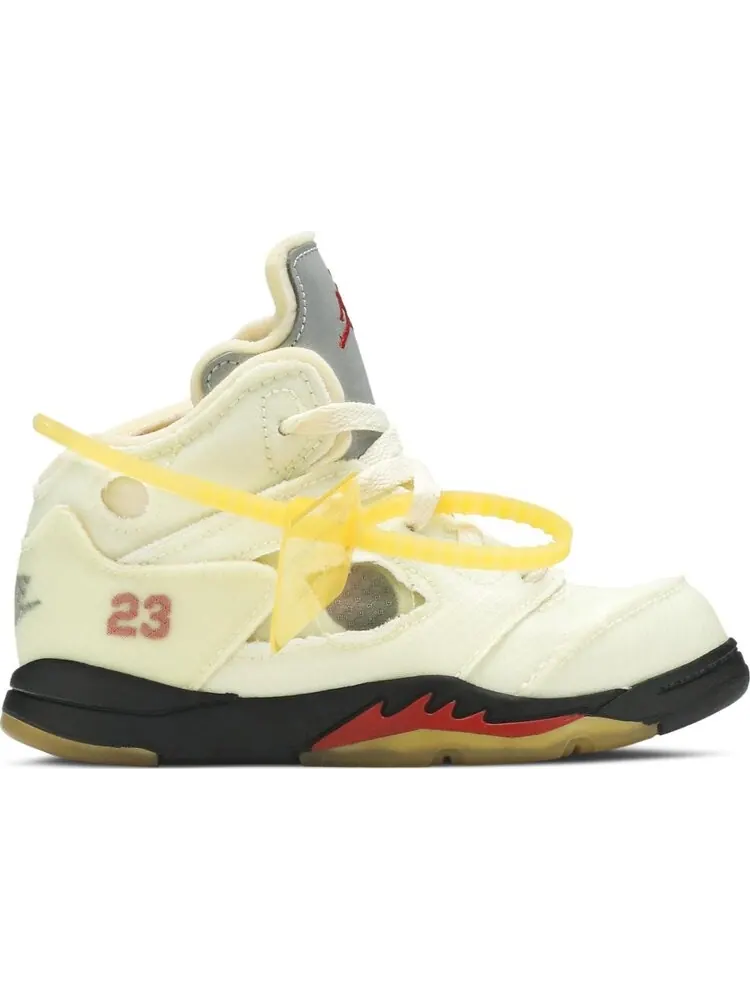 Кроссовки Off-White x Air Jordan 5 Retro SP TD Sail — изображение 1 из 8, бежевый
