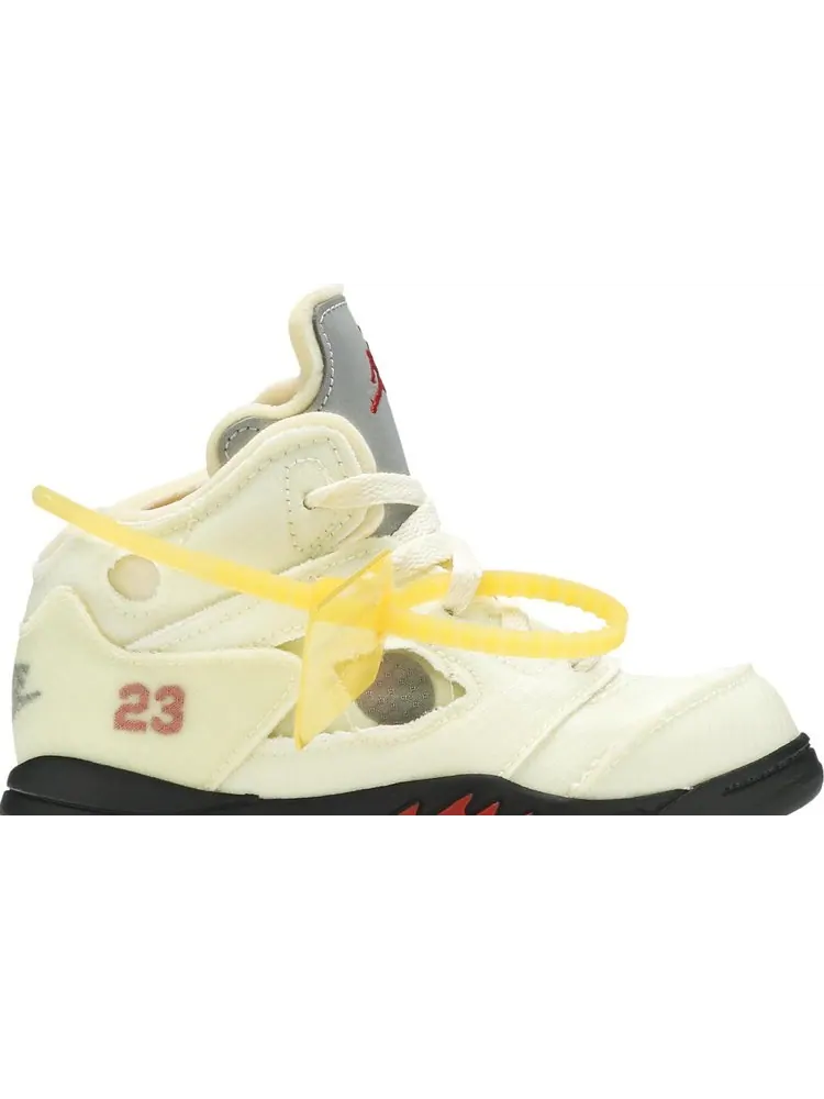 Кроссовки Off-White x Air Jordan 5 Retro SP TD Sail — изображение 2 из 8, бежевый