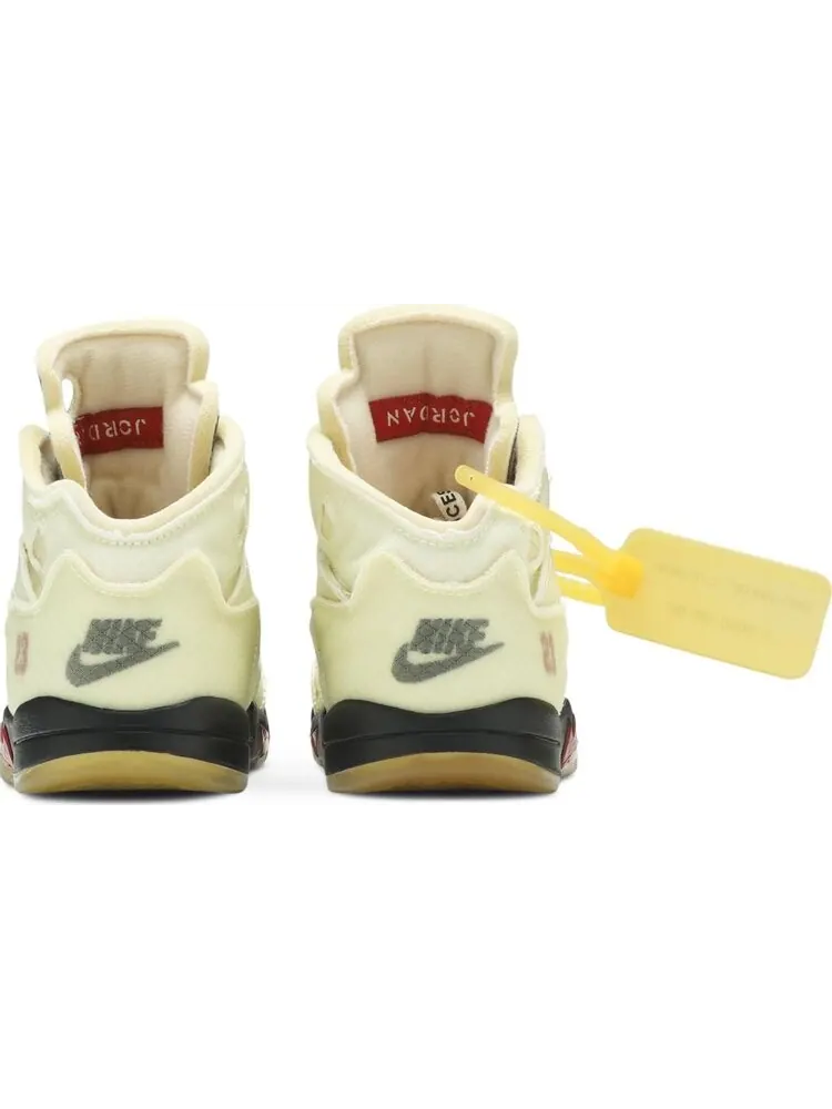 Кроссовки Off-White x Air Jordan 5 Retro SP TD Sail — изображение 6 из 8, бежевый