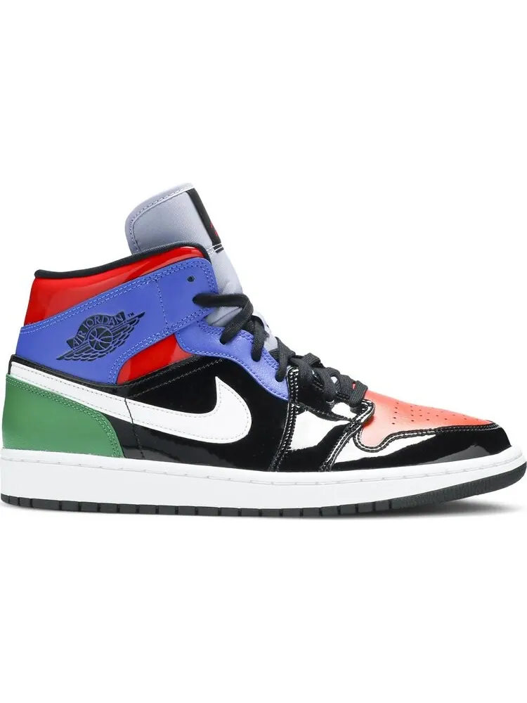Кроссовки Wmns Air Jordan 1 Mid SE Multi Patent — изображение 1 из 8, мульти