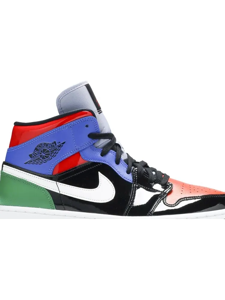 Кроссовки Wmns Air Jordan 1 Mid SE Multi Patent — изображение 2 из 8, мульти