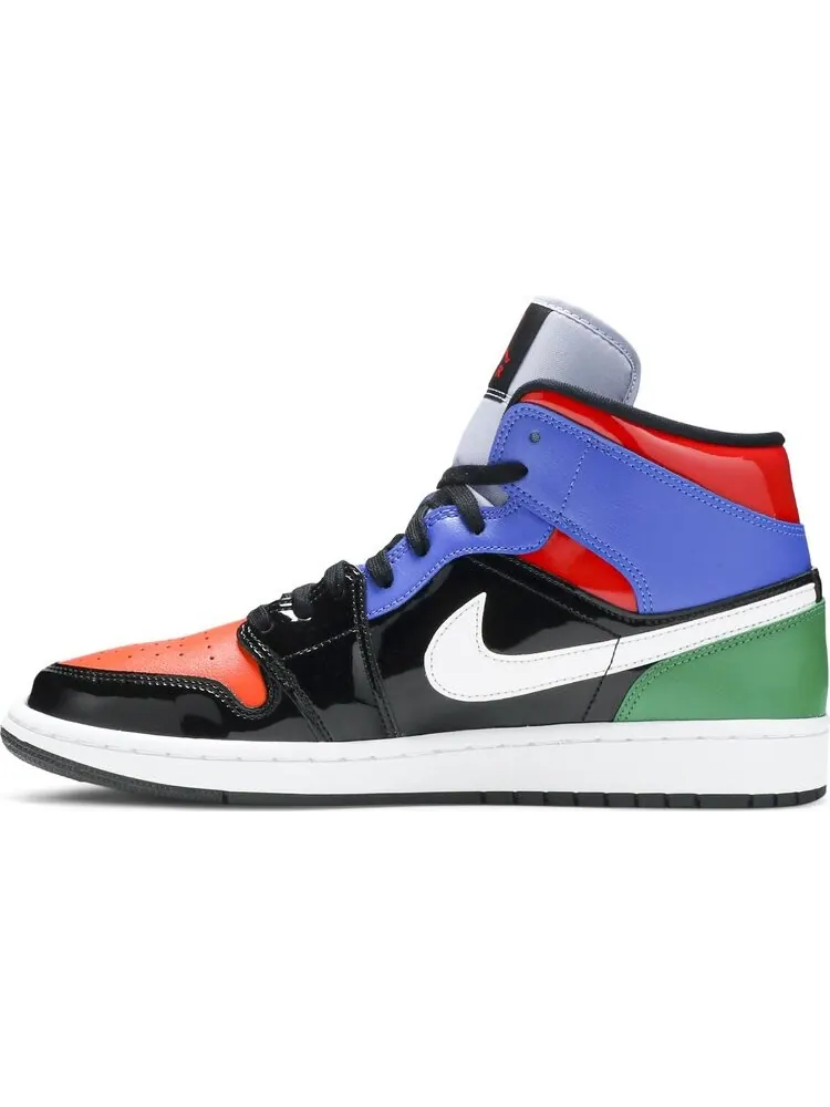 Кроссовки Wmns Air Jordan 1 Mid SE Multi Patent — изображение 3 из 8, мульти