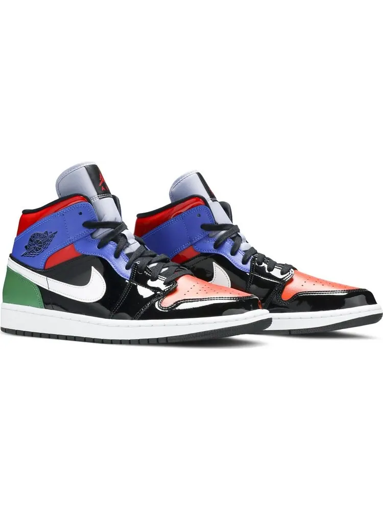 Кроссовки Wmns Air Jordan 1 Mid SE Multi Patent — изображение 8 из 8, мульти