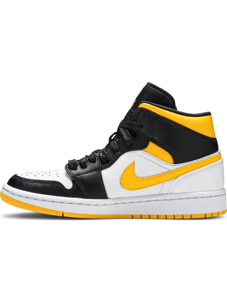 Кроссовки Wmns Air Jordan 1 Mid SE White Laser Orange — изображение 3 из 8, белый