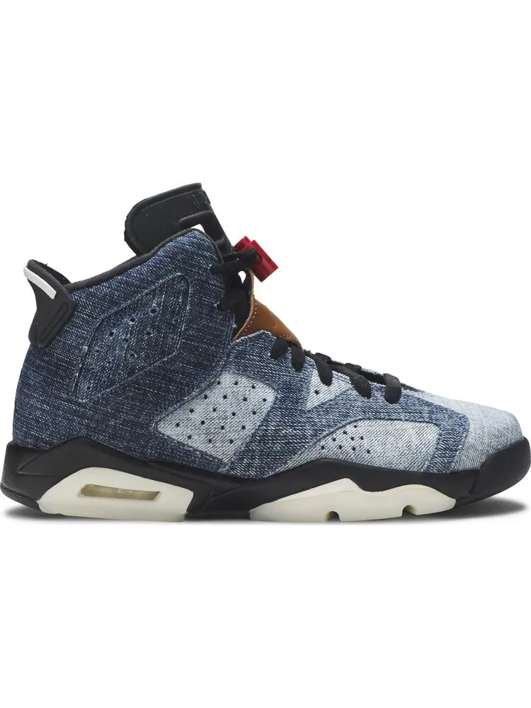 Кроссовки Air Jordan 6 Retro GS Washed Denim — изображение 1 из 8, синий