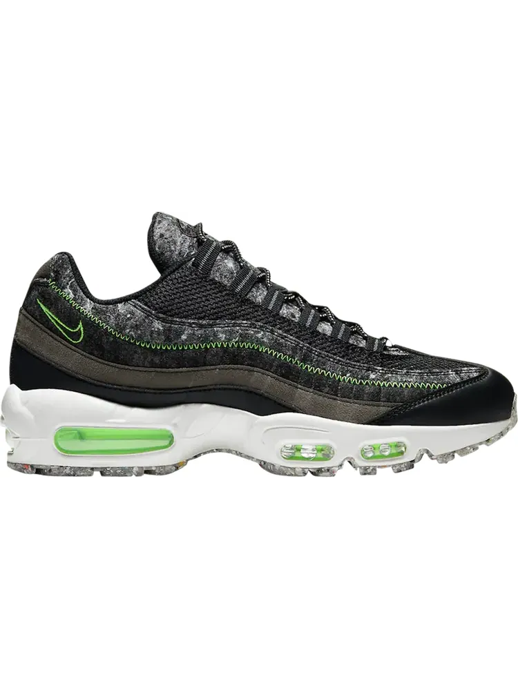 Кроссовки Nike Air Max 95 'Recycled Wool Pack' - Черный с Электрическим Зеленым — изображение 1 из 1