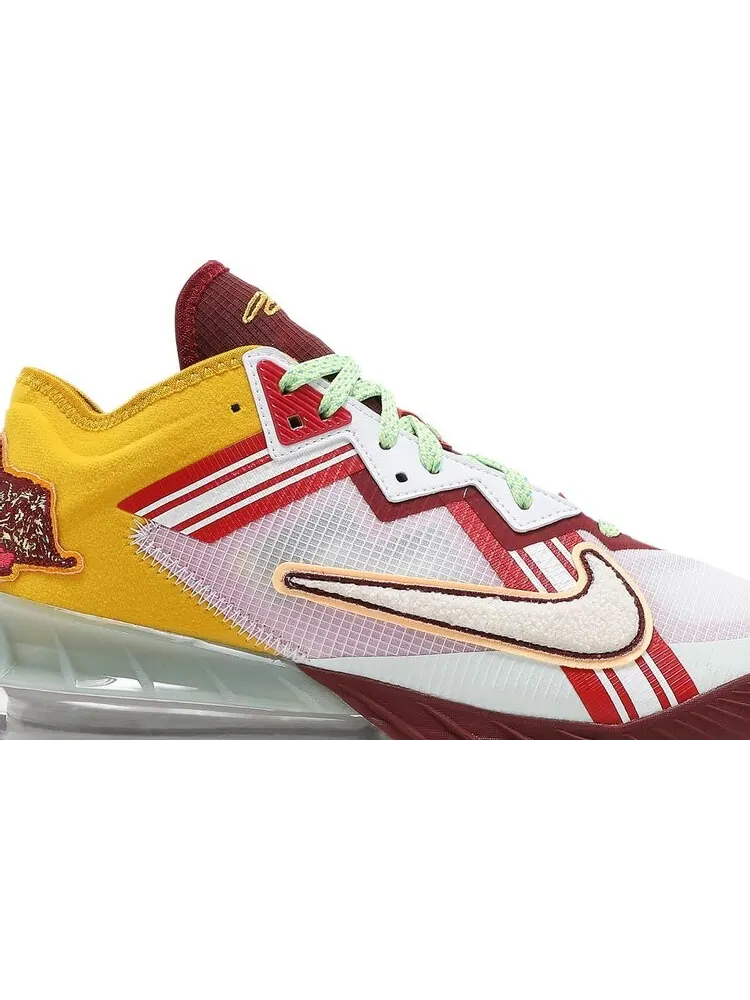 Кроссовки Nike Mimi Plange x LeBron 18 Low 'Higher Learning' — изображение 2 из 8, белый