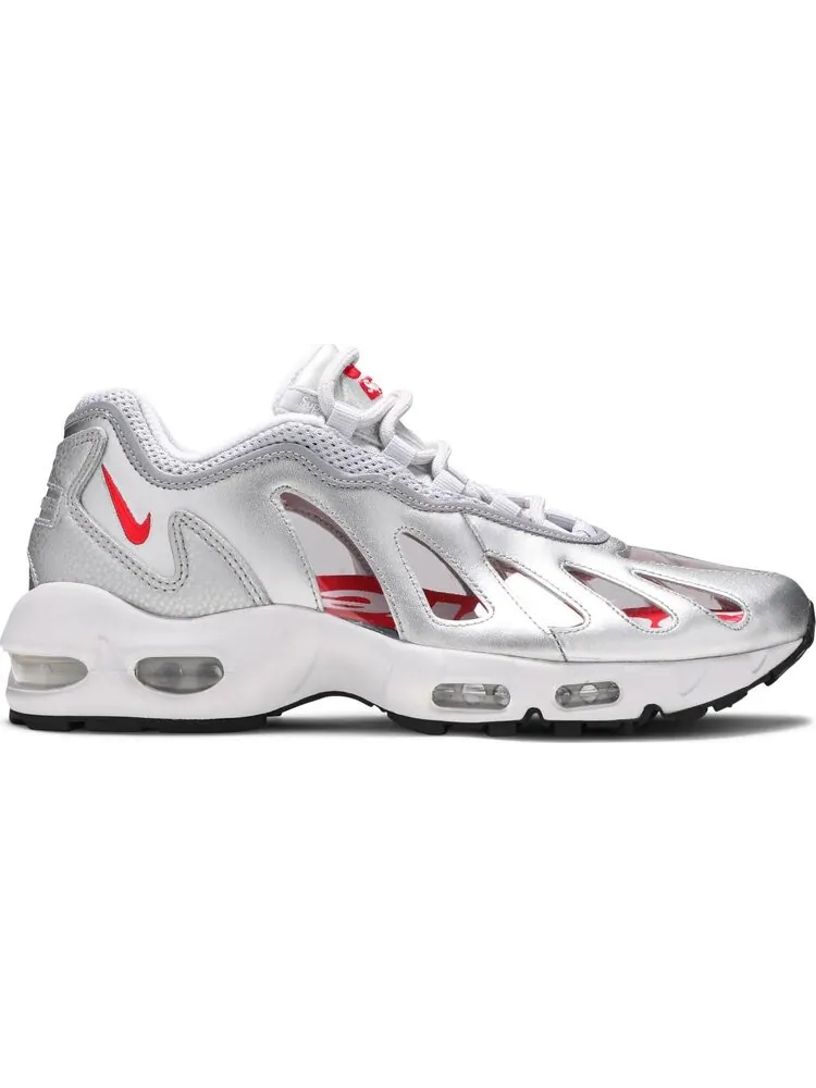 Кроссовки Nike Supreme x Air Max 96 'Metallic Silver' — изображение 1 из 10, серебряный