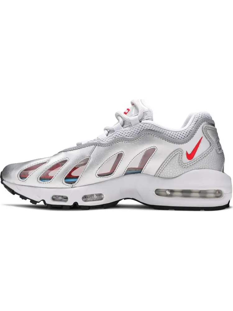Кроссовки Nike Supreme x Air Max 96 'Metallic Silver' — изображение 3 из 10, серебряный