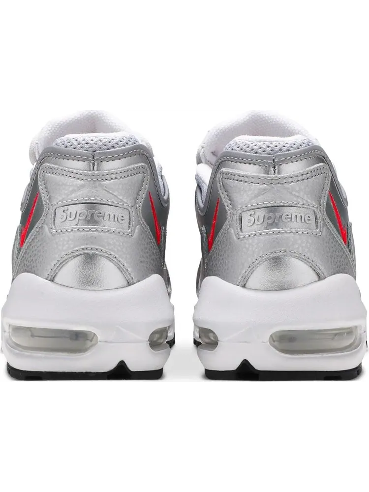 Кроссовки Nike Supreme x Air Max 96 'Metallic Silver' — изображение 6 из 10, серебряный