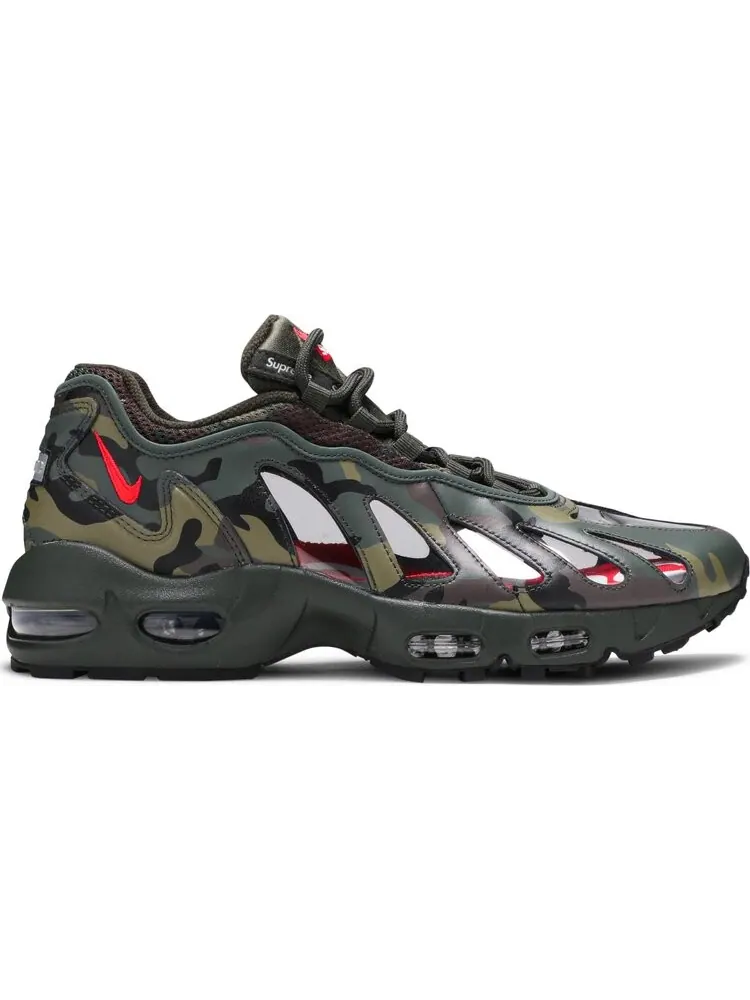 Кроссовки Nike Supreme x Air Max 96 'Camo' — изображение 1 из 10, зеленый