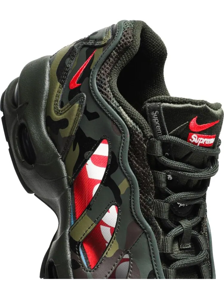Кроссовки Nike Supreme x Air Max 96 'Camo' — изображение 10 из 10, зеленый