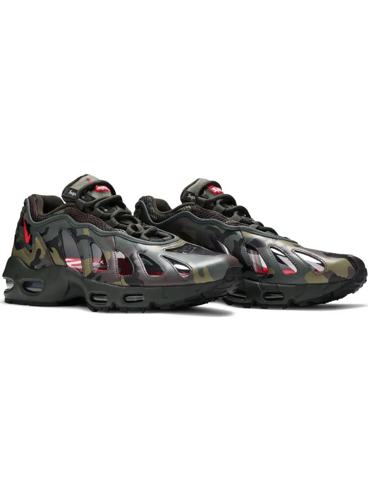 Кроссовки Nike Supreme x Air Max 96 'Camo' — изображение 8 из 10, зеленый