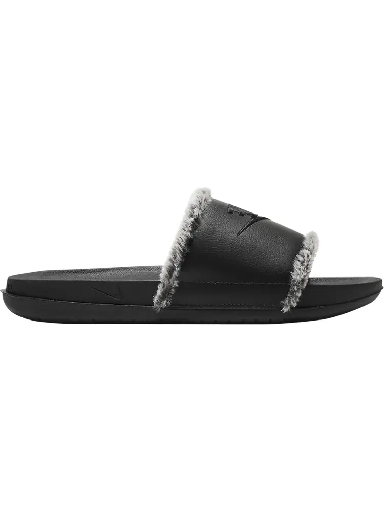Сандалии Nike Wmns OffCourt Leather Slide 'Black Fur' — изображение 1 из 1, черный