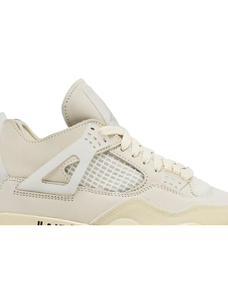 Кроссовки Off-White x Wmns Air Jordan 4 SP Sail — изображение 2 из 8, загар