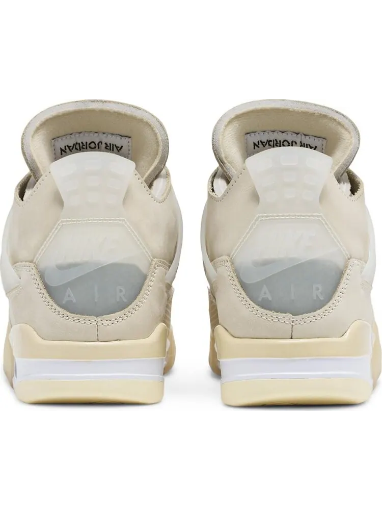 Кроссовки Off-White x Wmns Air Jordan 4 SP Sail — изображение 6 из 8, загар