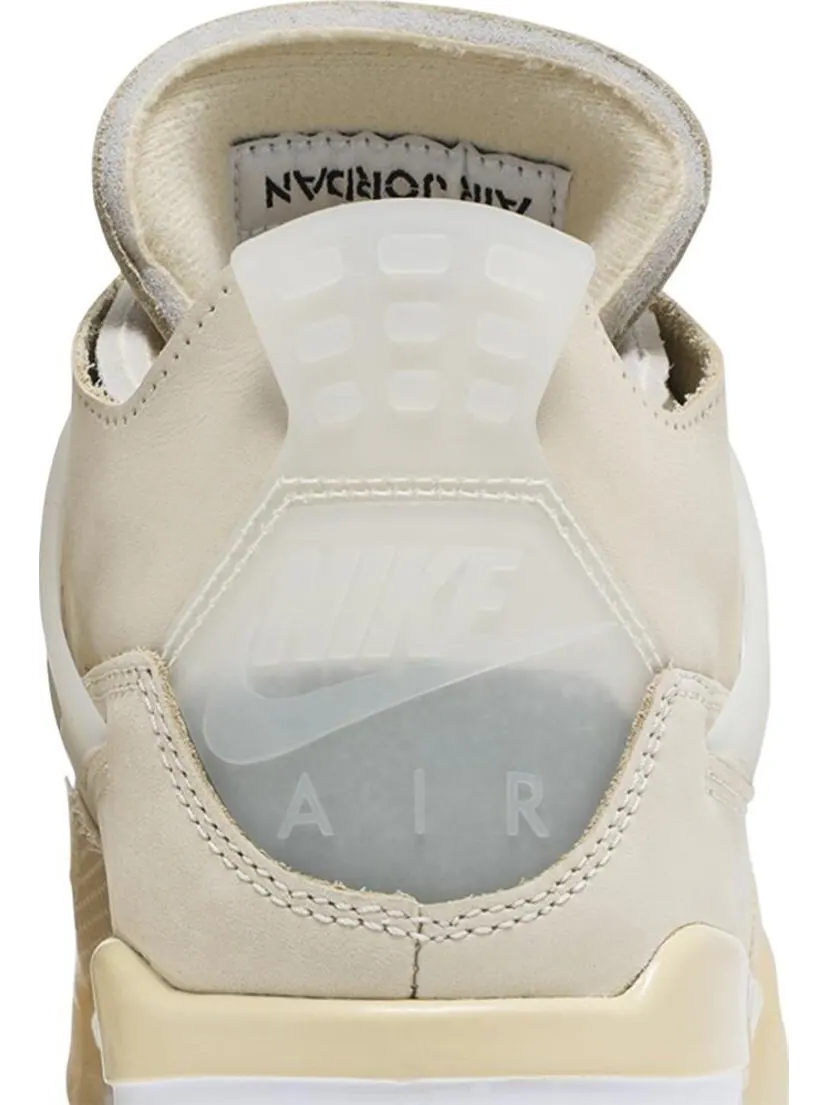Кроссовки Off-White x Wmns Air Jordan 4 SP Sail — изображение 7 из 8, загар