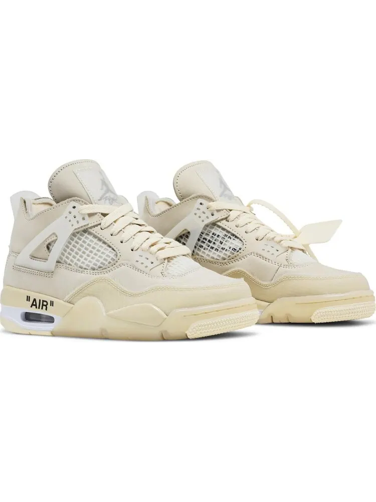 Кроссовки Off-White x Wmns Air Jordan 4 SP Sail — изображение 8 из 8, загар