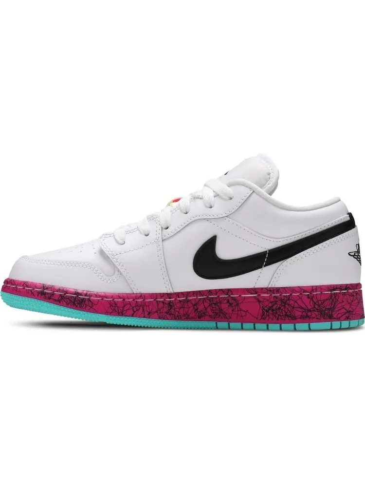 Кроссовки Air Jordan 1 Low GS Multi-Color — изображение 3 из 8, белый