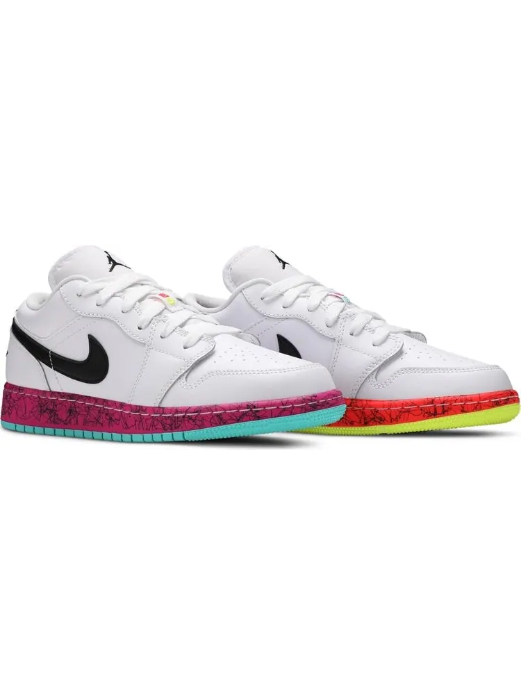 Кроссовки Air Jordan 1 Low GS Multi-Color — изображение 8 из 8, белый