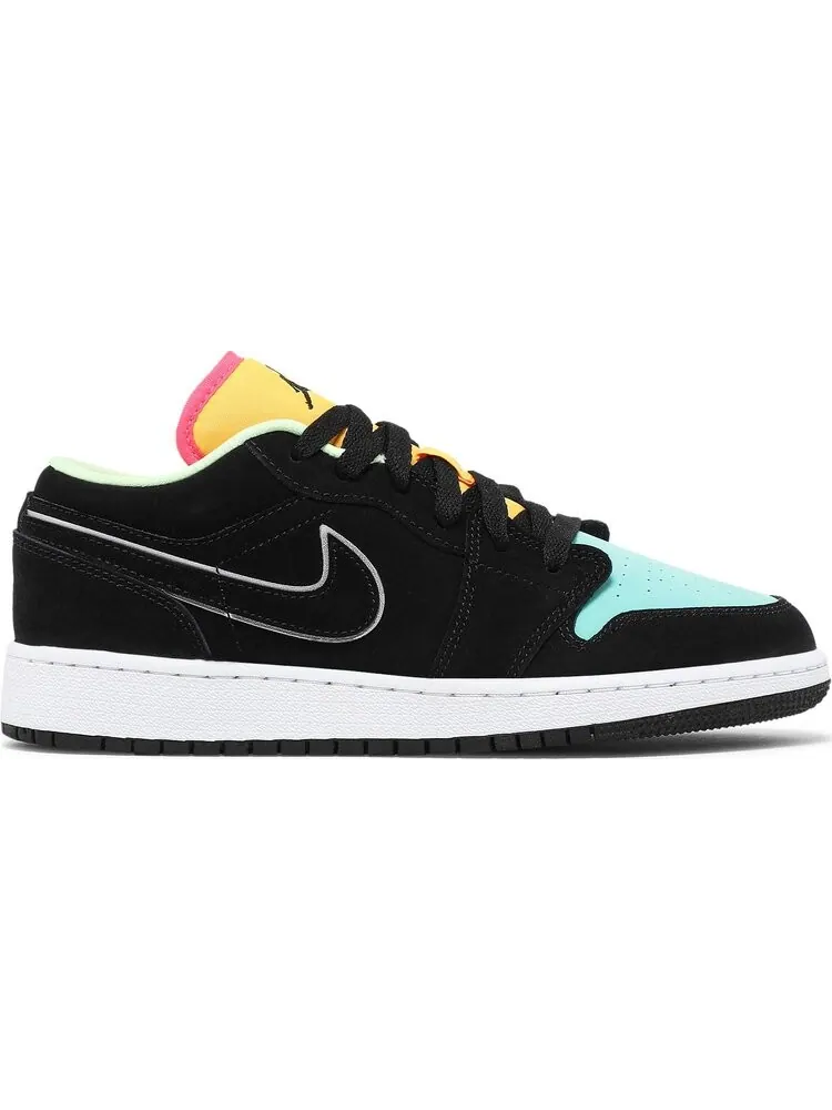 Кроссовки Air Jordan 1 Low SE GS Aurora Green — изображение 1 из 8, черный