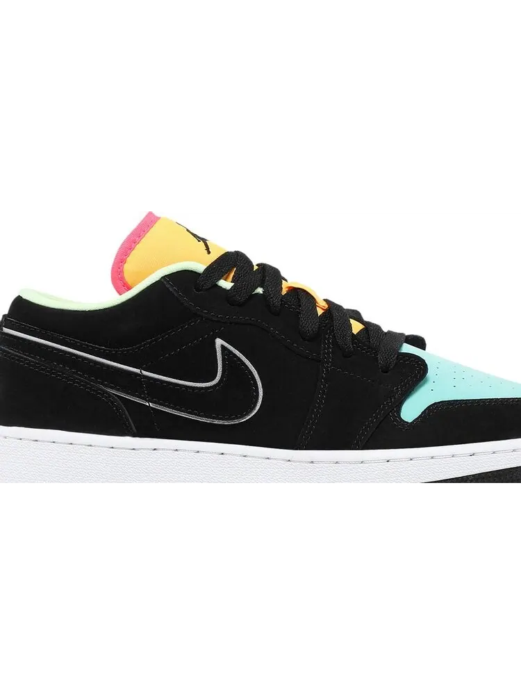 Кроссовки Air Jordan 1 Low SE GS Aurora Green — изображение 2 из 8, черный