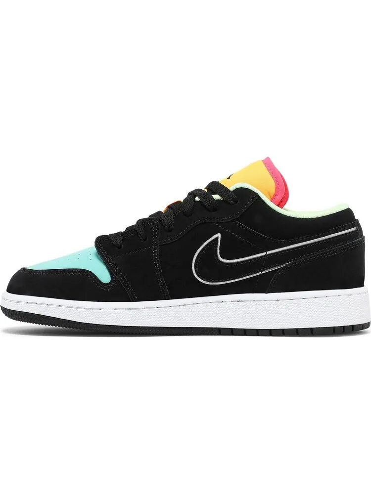 Кроссовки Air Jordan 1 Low SE GS Aurora Green — изображение 3 из 8, черный