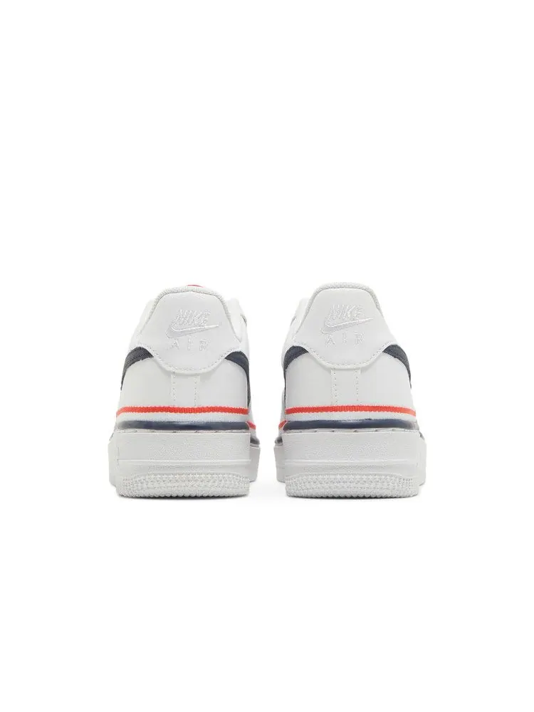 Кроссовки Nike Air Force 1 LV8 1 GS 'White Concord' — изображение 7 из 9, белый/красный