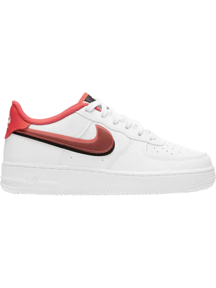 Кроссовки Nike Air Force 1 LV8 GS 'Double Swoosh - Bright Crimson' — изображение 1 из 1, белый