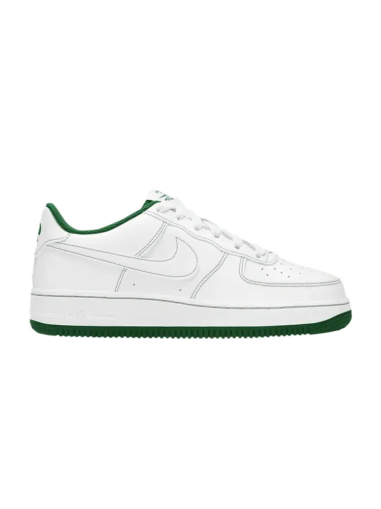 Кроссовки Nike Air Force 1 '07 Low GS 'Contrast Stitch - White Pine Green' — изображение 1 из 1, белый/зеленый/белый