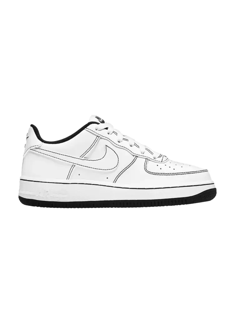 Кроссовки Nike Air Force 1 '07 Low GS 'Contrast Stitch - White Black' — изображение 1 из 1, белый/белый/черный